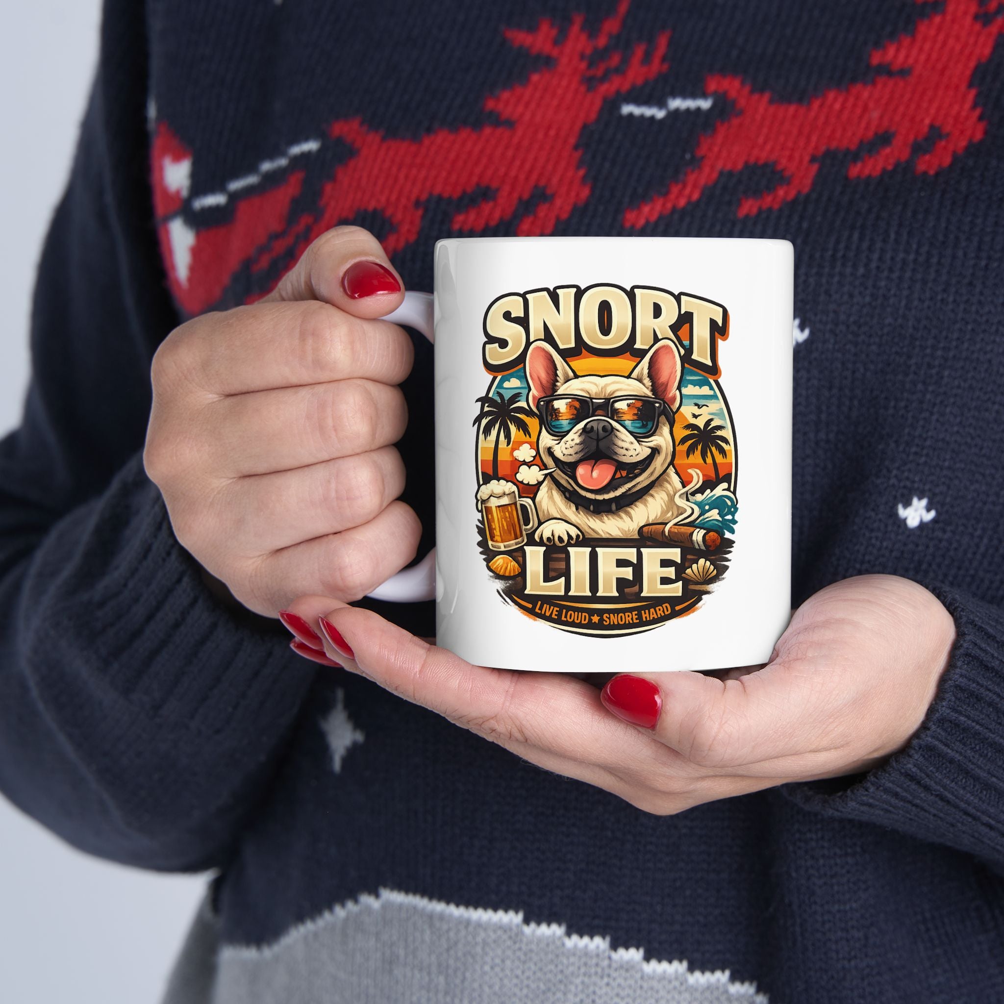 Snort Life Ceramic Mug, (11oz, 15oz)